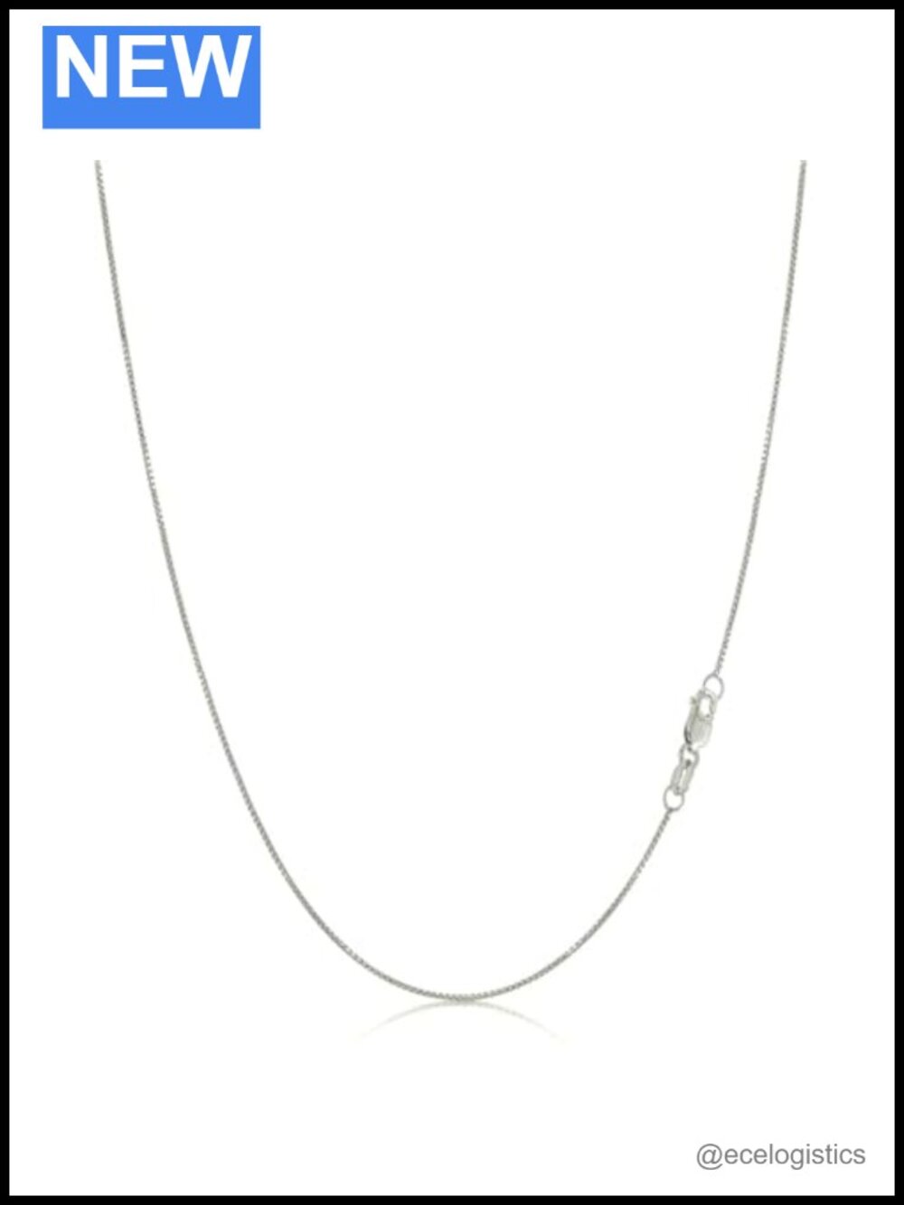 14k Solid Gold Box Chain Necklace Lobster Claw Clasp Jewelry Gift